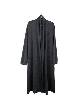 Savage Fenty Long Charcoal Gray Open Front Robe With Pockets, OS